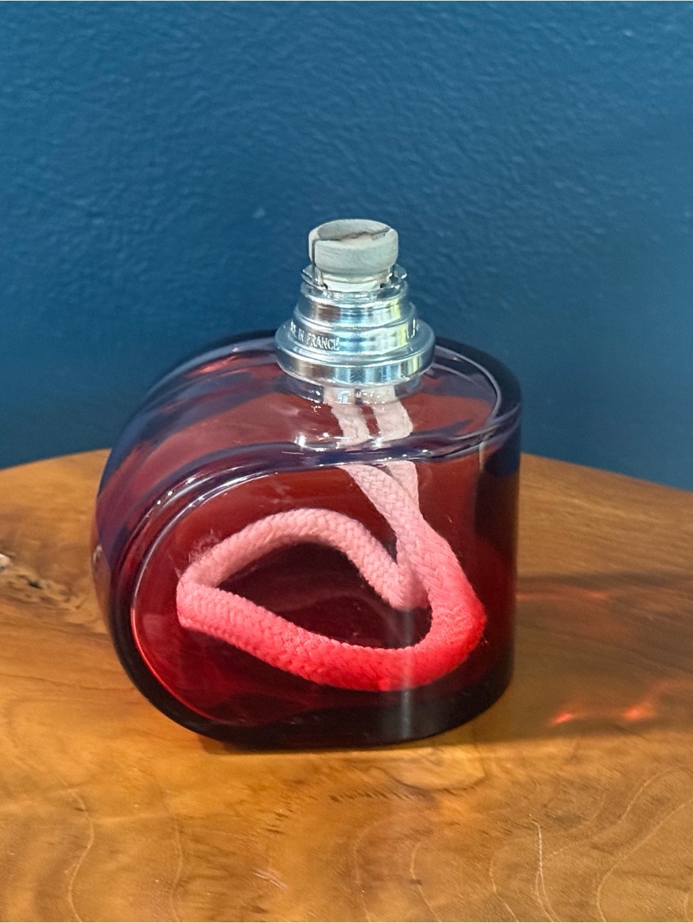 Red Hombre Glass Maison Lampe Berger Lamp As Is